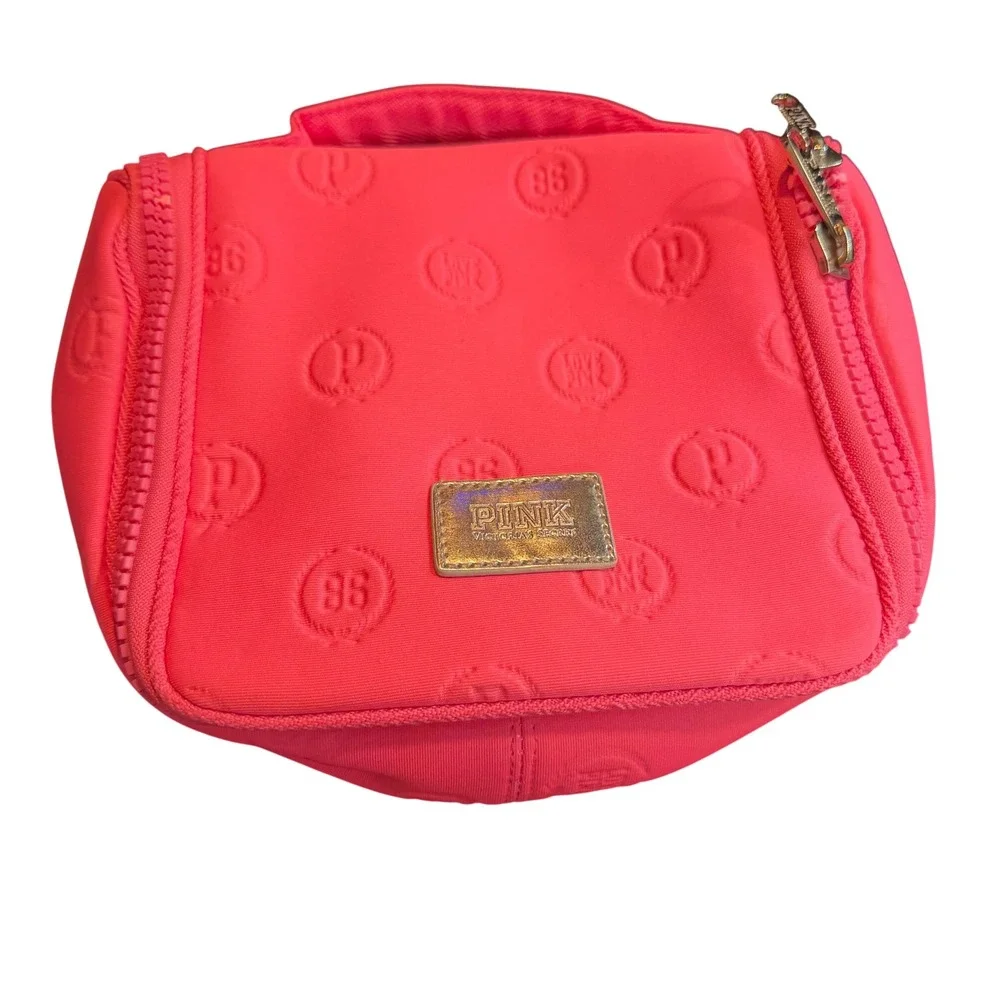 Victorias‎ Secret Pink Hanging Travel Toiletry Bag Hot Pink Makeup Cosmetic Case